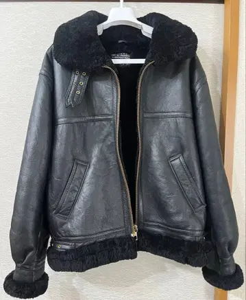 새상품급 AVIATION B-3 플라이트 자켓 블랙 양가죽 램 가죽