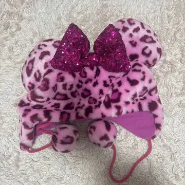 디즈니 팬캡 미니 레오파드 무늬