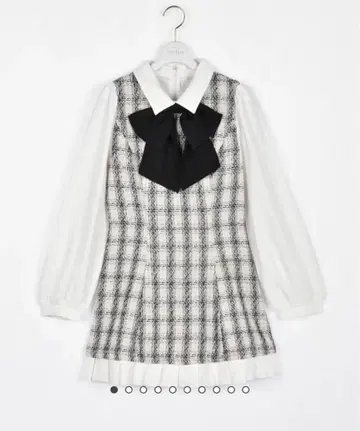 evelyn 트위드 리본 OP