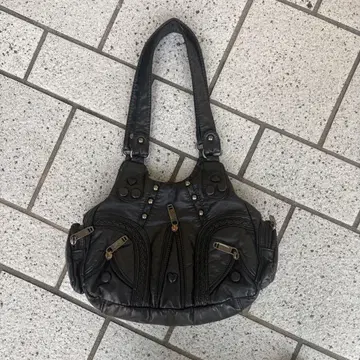 leather shoulder hand bag y2k grunge