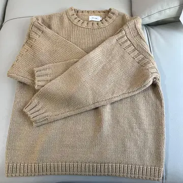 ATELANE 베이지 크루넥 스웨터 M