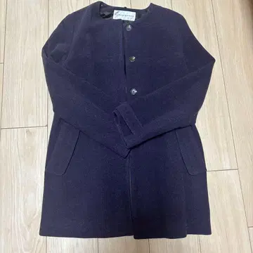 휴먼 우먼 네이비 울 피 코트