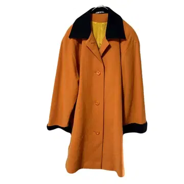 닥스 DAKS 롱 코트 오렌지 블랙 영국제 여성용 USA6