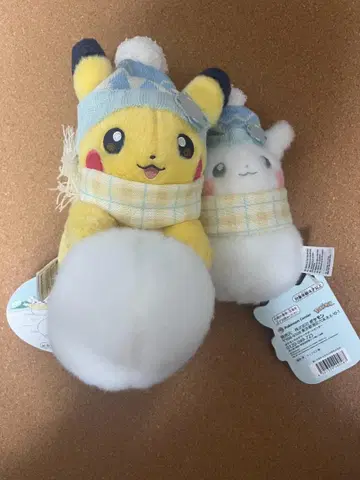 피카츄 눈놀이 눈사람 봉제 인형 2세트