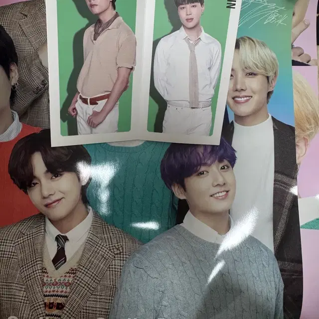 방탄소년단 자일리톨 브로마이드 2장 및 추가 맴버별 사진