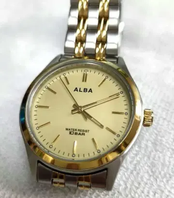 [ 새상품급 ] 세이코 ALBA 쿼츠 손목시계 남성용 콤비 벨트