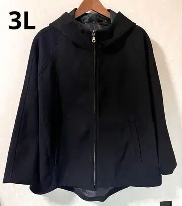 오카다유리*후데트 자켓*블랙*3L