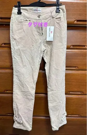 GALLERY VISCONTI 베이지 슬림핏 팬츠