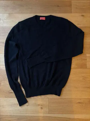 BALLANTYNE 발란타인 캐시미어 100% 블랙 V넥 스웨터