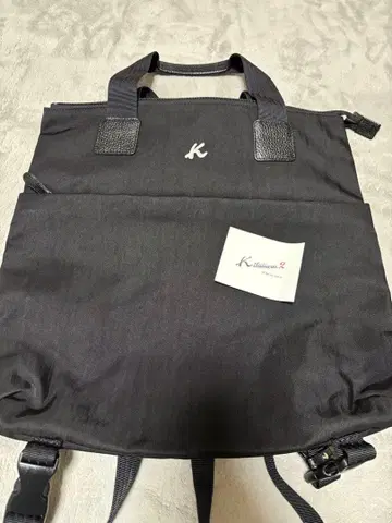 키타무라 2way 나일론 백팩 토트백 블랙