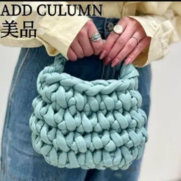 ADD CULUMN 애드 컬럼 원 핸드백 블루 가죽