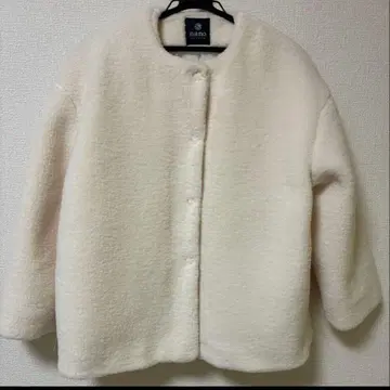 nano universe 보아 자켓 화이트 아이보리