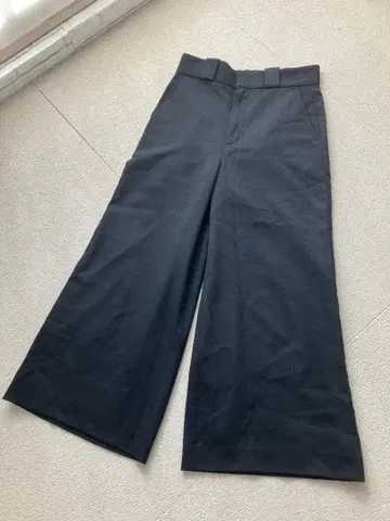 (K11683) MACPHEE 울 트윌 저리 와이드 크롭 팬츠