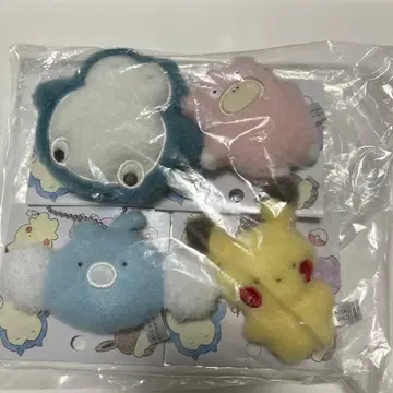 새상품 포켓몬 솜사탕 손바닥 마스코트 4종 세트 피카츄 카비곤