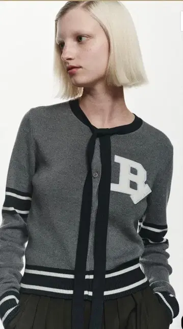 [ 정품 ] bibiy B. CLUB TIE CARDIGAN