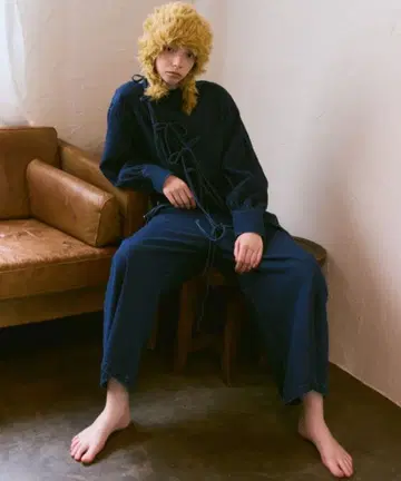 PERNA 올인원 프린지 장식 다크 블루 올인원