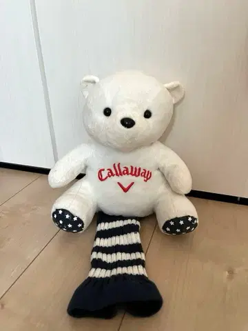 캘러웨이 드라이버 커버 곰 봉제 인형 화이트 베어 골프