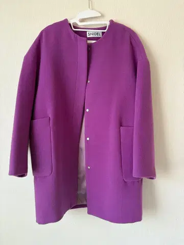SNIDEL 노카라 코트 퍼플