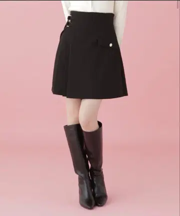 JILLbyJILLSTUART 팬츠 랩 스타일 플리츠 치마바지