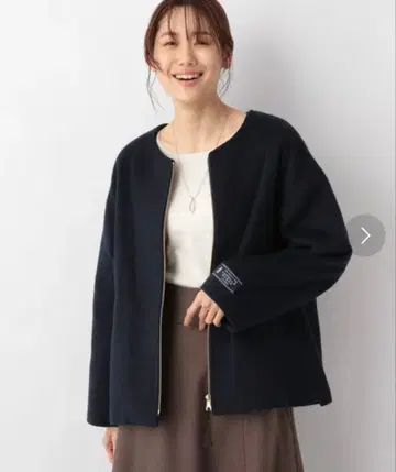 노카라 코트*네이비 MUJI, 유니클로, 오파크 클립 울 혼방