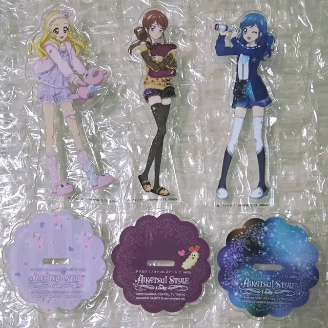 아이카츠! 나이트드림 아크릴스탠드 이치고 란 아오이 라임 마린 보라 잠옷