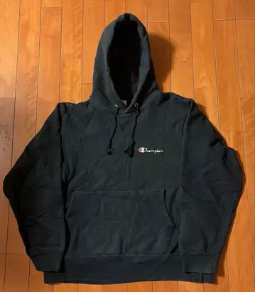 Champion 80s USA 파랑 택 후드티 블랙 M