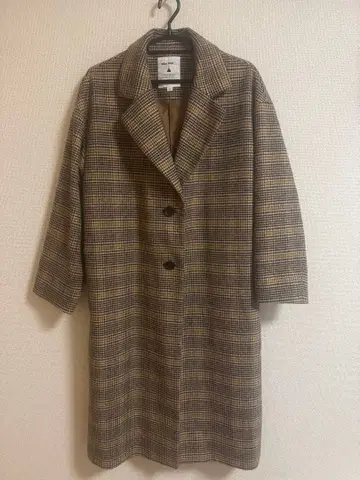 niko and - 체크 무늬 롱 코트