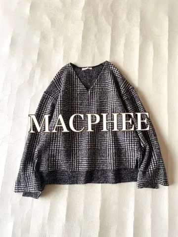 투모로우랜드 MACPHEE 코튼 울 글렌체크 니트 풀오버
