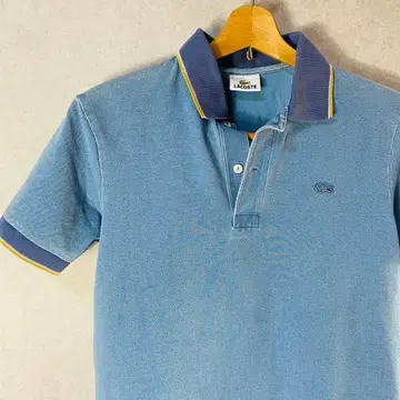 LACOSTE 블루 피케 셔츠 사이즈 2