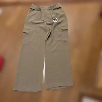 EXPRESS 카키 와이드 팬츠 벨트 포함