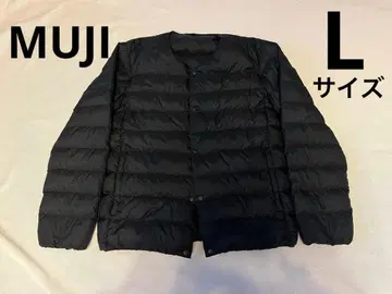 무인양품 노카라 경량 다운 블랙 L 사이즈