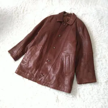 CITE HOMME 브라운 라무 가죽 자켓 L 빈티지