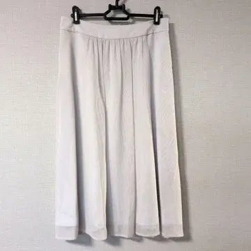 리플렉트 손세탁 가능 메쉬 A라인 스커트 L 라이트 그레이 밴딩