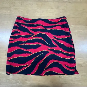 여성용 타이트 스커트 제브라 패턴 빨검