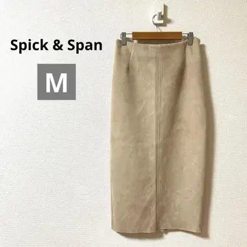 스픽 앤 스팬 타이트 스커트 페이크 스웨이드 롱 기장 스트레치