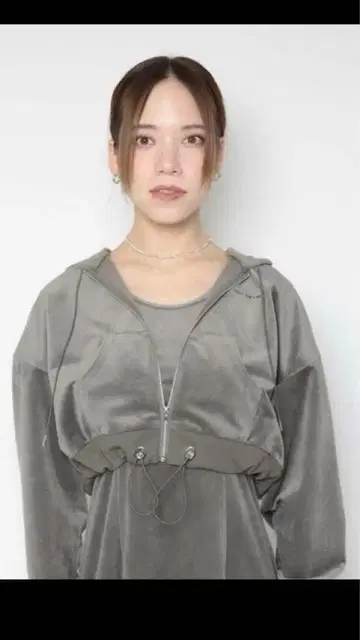 MELT THE LADY cropped hoodie velvet