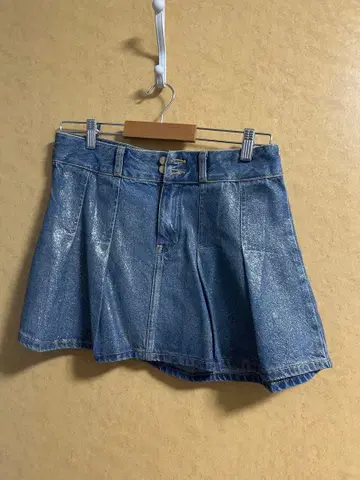 ZARA 데님 플리츠 미니 스커트 MEX 26