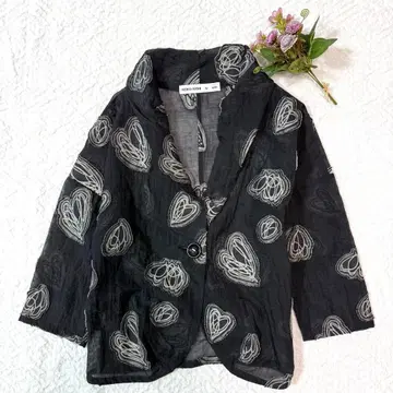 레어! KEIKO KISHI (케이코 키시) 시스루 얇은 소재 자켓 M