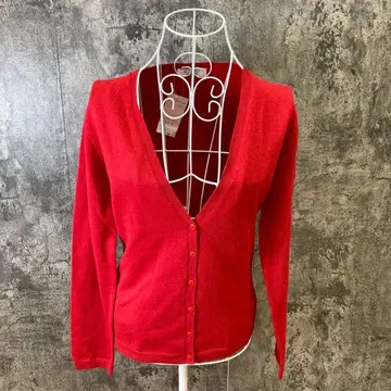 아베베 미쉘클랑 V넥 가디건 심플 레드(42)