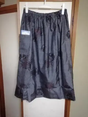 기모노 리메이크 스커트(오시마 명주 리메이크 스커트 설륜 무늬)