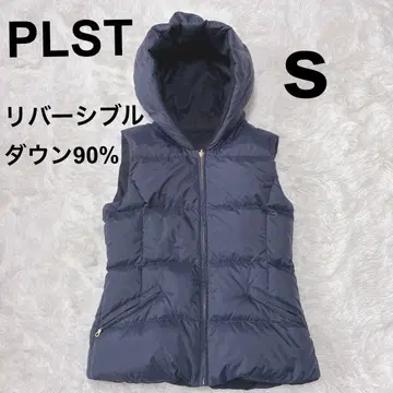 PLST 리버서블 다운 자켓 S 네이비