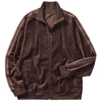 워크맨 벨로아 저리 트랙 자켓 L 브라운 택 포함 미사용