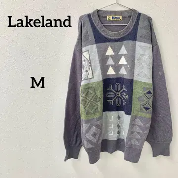 Lakeland 기하학 패턴 니트 스웨터 M
