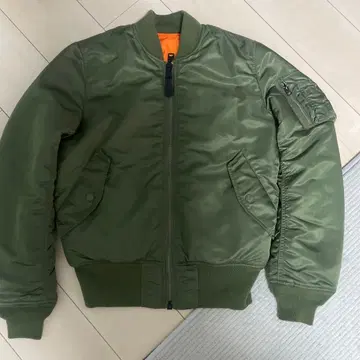 Alpha 카키 MA-1 플라이트 자켓 S