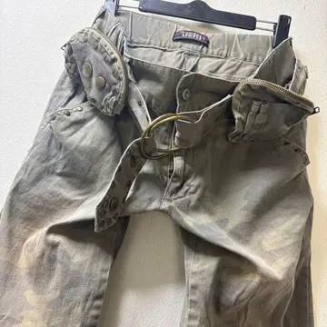 Archive LOWBOX 카모플라쥬 더블 링 벨트 팬츠 스트레치 포함