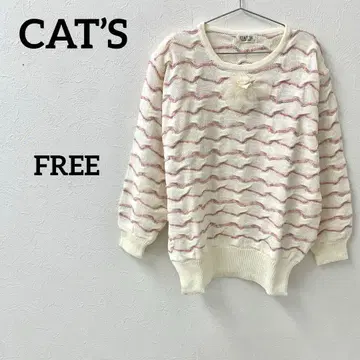 CAT'S 플라워 모티브 니트 스웨터