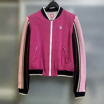archivio 비즈 자수 로고 핑크 자켓 안감 방한 사이즈 38