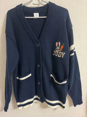 주토피아 주디 니트 가디건 디즈니 여성용 L