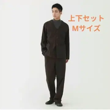 [1회 착용] 신사 가로 세로 스트레치 기모 헤링본 자켓 팬츠 세트 M