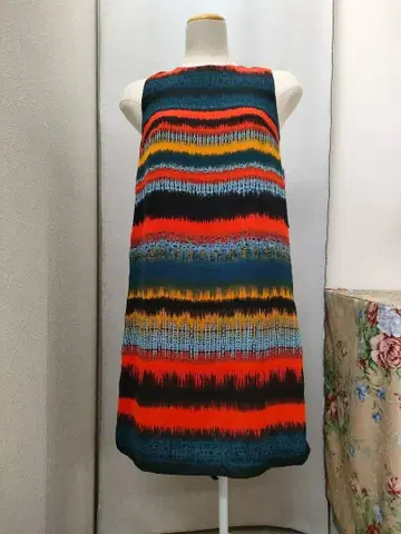 켄지 원피스 슬리브리스 뒷 리본